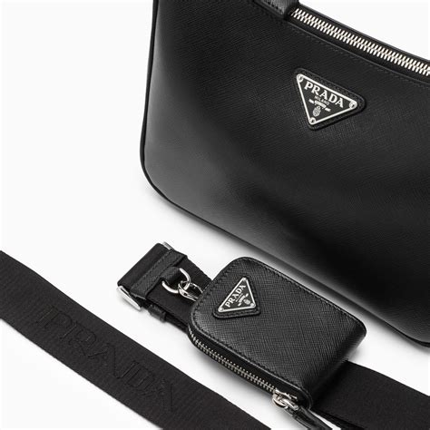 borsa prada nera con tracolla piccola|Borsa Prada Soft Mini in pelle in Nero .